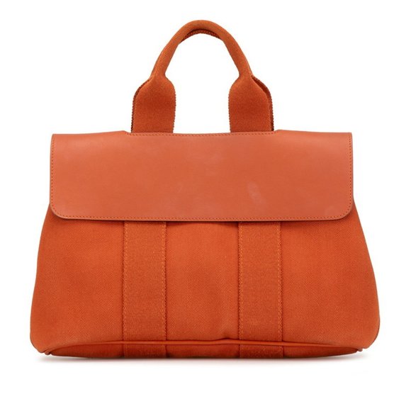 HERMES Orange Leather Pouch - Picture 2 of 8